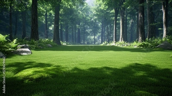 Obraz Sunlit Forest Path