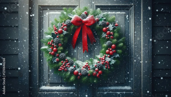 Fototapeta Christmas wreath
