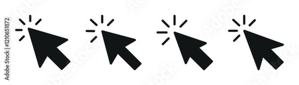 Fototapeta mouse click cursor arrow icons