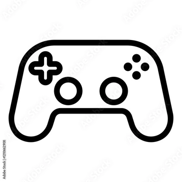 Fototapeta game controller icon in outline style