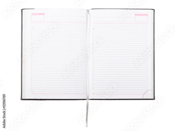 Obraz open notebook with plan 1