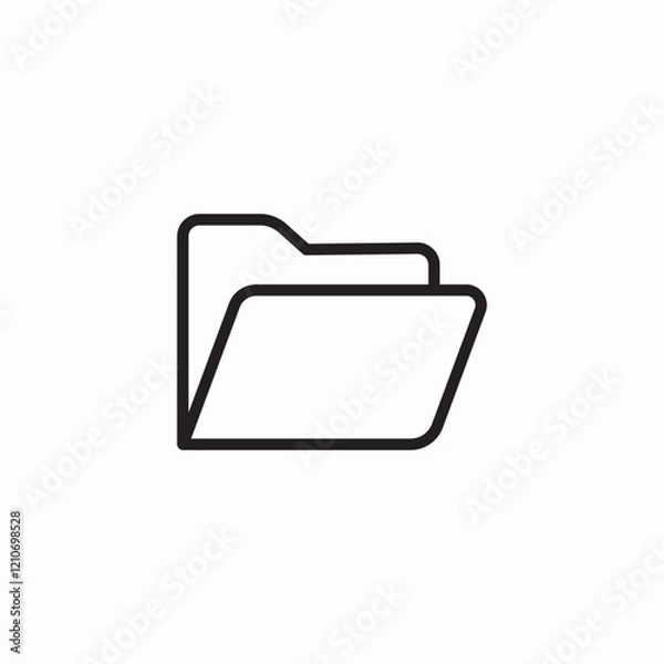 Obraz open file folder icon sign vector