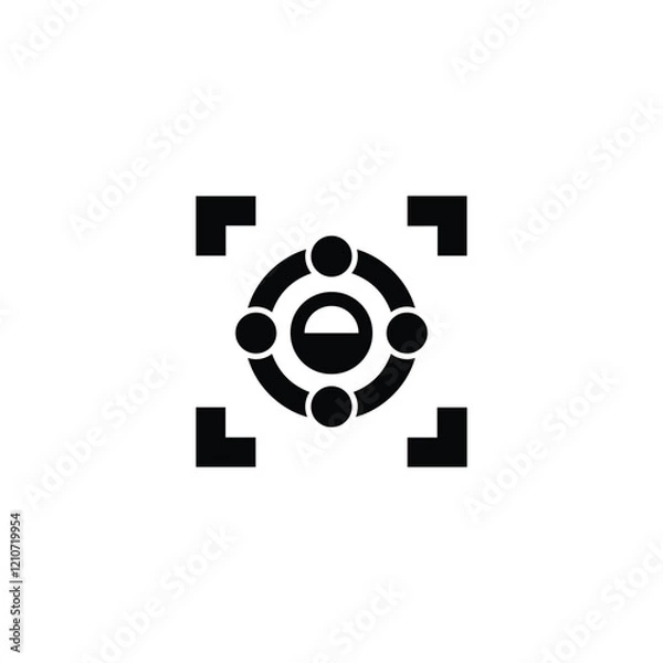 Obraz Target and aim icon. Aim gun. Focus icon. Red Crosshair. Shooting Icon of firearms. Drawing aim. Precisely target. Successfully target. Effectively Photo target sign. Capture Vector .