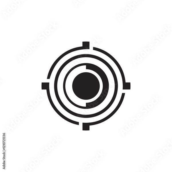 Obraz Target and aim icon. Aim gun. Focus icon. Red Crosshair. Shooting Icon of firearms. Drawing aim. Precisely target. Successfully target. Effectively Photo target sign. Capture Vector .