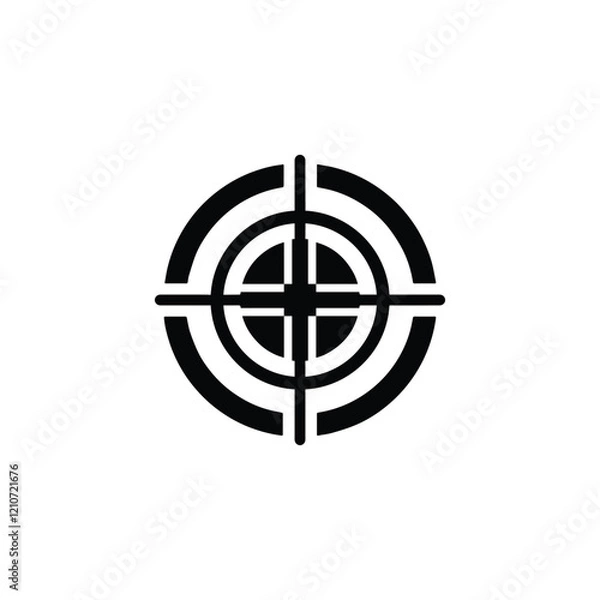 Obraz Target and aim icon. Aim gun. Focus icon. Red Crosshair. Shooting Icon of firearms. Drawing aim. Precisely target. Successfully target. Effectively Photo target sign. Capture Vector .