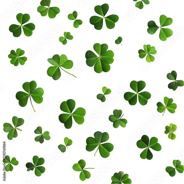 Obraz Vibrant Green Clover Leaf Pattern Design art dark plant     