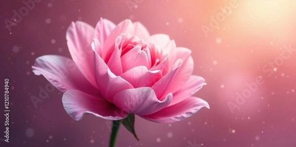 Fototapeta Delicate petals unfolding in a soft pink glow, gentle, floral