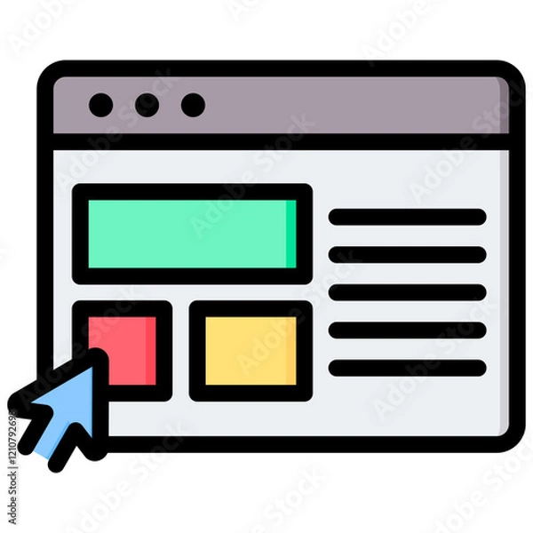 Fototapeta User Interface Outline Color Icon