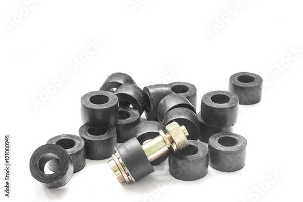 Obraz Rubber bush Industrial use. on white background.