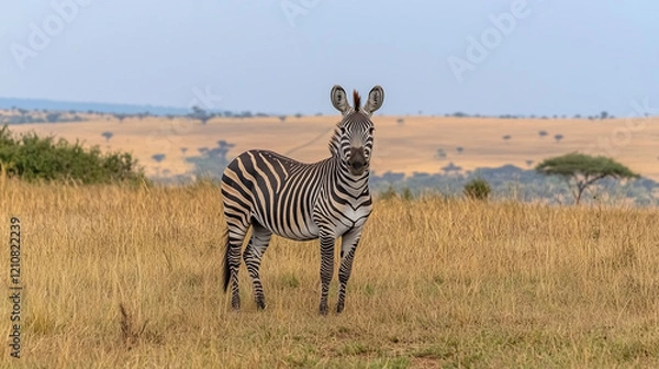 Obraz サバンナ-シマウマ