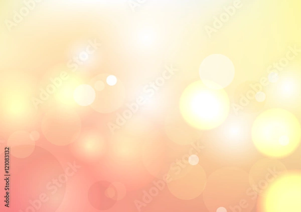 Fototapeta Festive bokeh background with defocused lights ; vector illustration