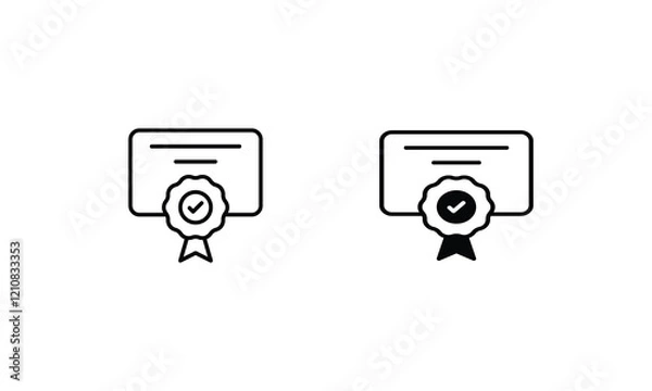 Obraz Bachelor icons set vector stock illustration