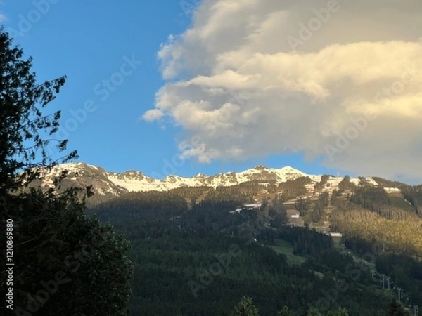 Obraz mountains and clouds