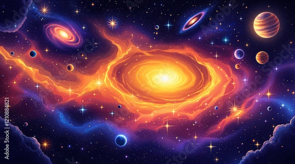 Fototapeta space galaxy background