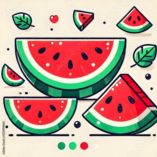 Fototapeta slice of watermelon