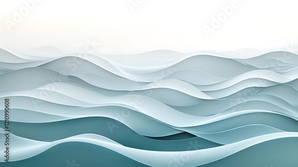 Fototapeta Abstract Blue Wave Pattern Design Background