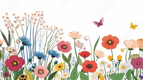 Obraz daisy and flowers