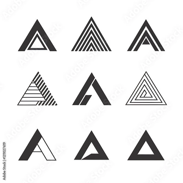 Fototapeta Letter A graphic vector diagram