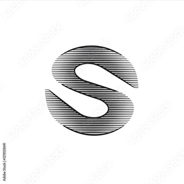 Obraz Letter S graphic vector diagram