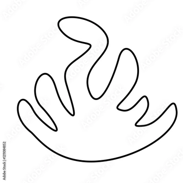 Fototapeta Hand drawn bizarre abstract geometric unusual shapes