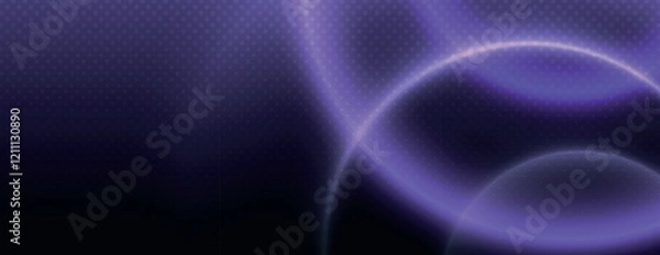 Fototapeta Abstract background with dark purple background, soft glowing circles and a dotted texture. Purple background with a modern feel. Abstract circular gradient background, halftone dotted texture vector