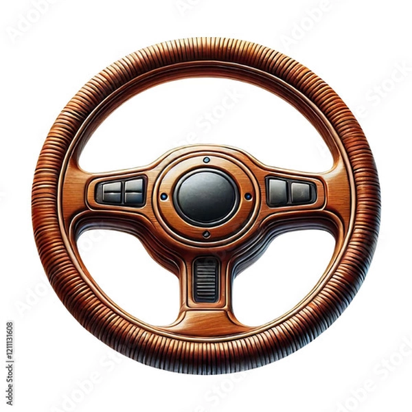 Obraz Steering wheel cover isolated on transparent background