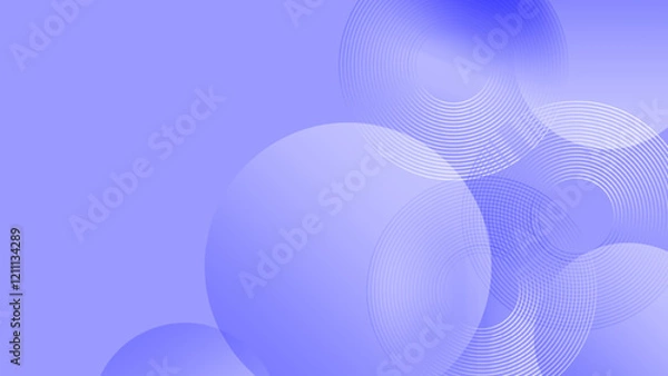 Fototapeta Modern abstract blue background illustration with circle elements.