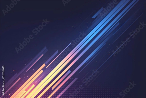 Obraz 光の矢印 - 幾何学と未来の融合