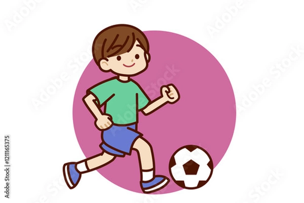 Fototapeta 体育授業でスポーツをする子供たち