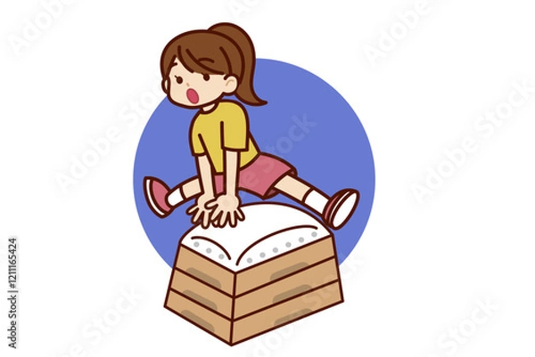 Obraz 体育授業でスポーツをする子供たち