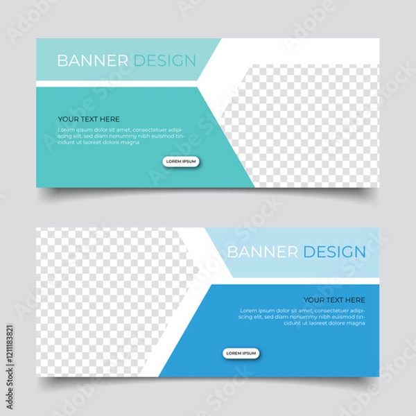 Obraz Modern business banner abstract design. Clean simple creative background vector template design
