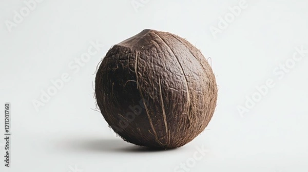 Fototapeta coconut, isolated on white background, full depth of field