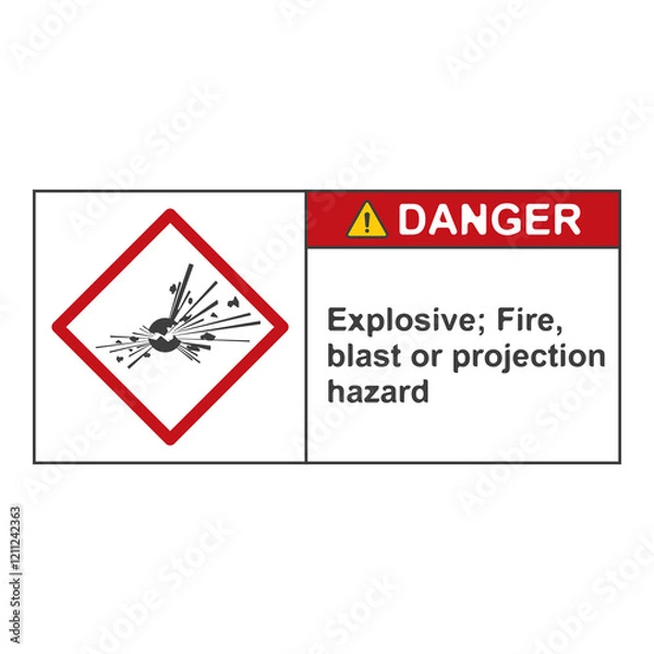 Fototapeta GHS hazard pictograms Globally Harmonized System of Classification and Labelling of Chemicals