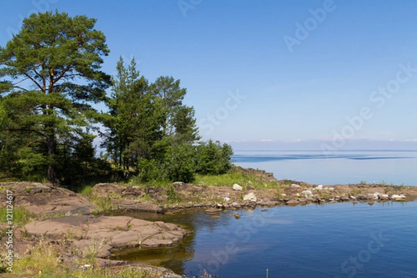 Obraz Ладожское озеро, Валаам, Карелия, Россия.