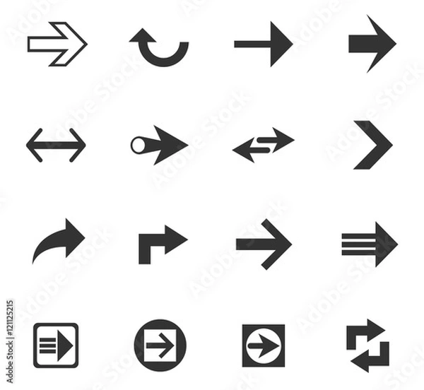 Fototapeta arrow icon set