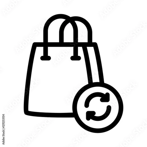 Obraz recycle bag outline style