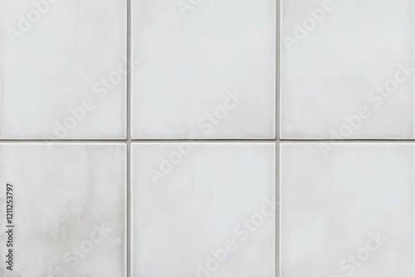 Fototapeta A series of light-colored tiles arranged in a grid pattern, showcasing subtle variations in texture and color.