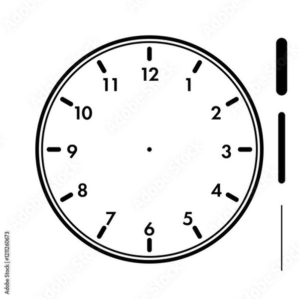 Fototapeta カスタム時計　黒