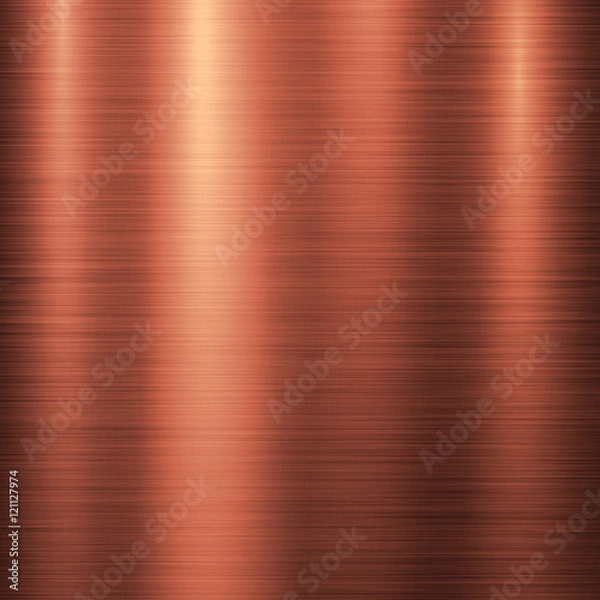 Obraz Bronze metal technology background with polished, brushed metal texture, chrome, silver, steel, aluminum, copper for design concepts, web, prints, posters, wallpapers, interfaces. Vector illustration.
