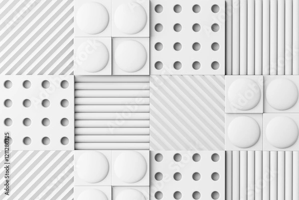 Fototapeta Abstract wall panel png pattern, transparent background