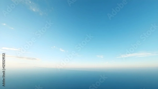 Fototapeta tropical beach with turquoise water and white clouds in the blue sky