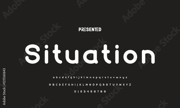 Obraz Abstract modern urban alphabet fonts. Typography sport, technology, fashion, digital, future creative logo font. vector illustration