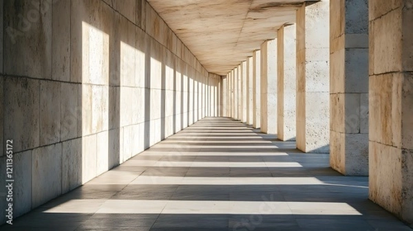 Obraz Sunlight through the columns of an old building in Lisbon, Portugal