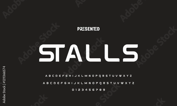 Obraz Modern Bold Font. Regular Italic Number Typography urban style alphabet fonts for fashion, sport, technology, digital, movie, logo design, vector illustration