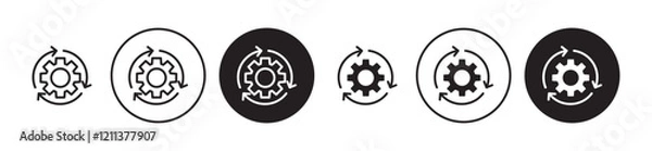 Fototapeta Recovery icons set in black filled and stroke line style