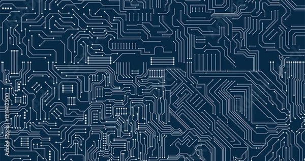 Obraz Hi-tech digital data abstract design stock illustration. 