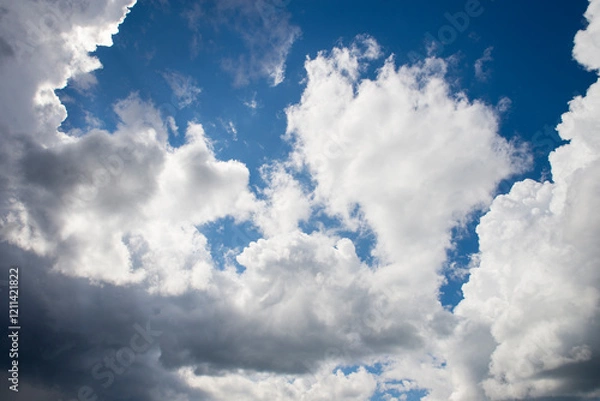 Obraz Beautiful sky with clouds in the mountains before the rain.
