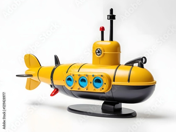 Fototapeta toy submarine on white background