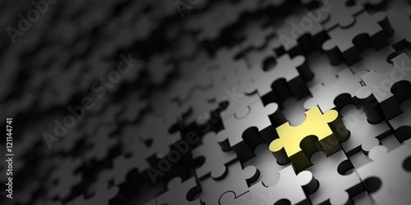 Fototapeta Jigsaw three dimensional background