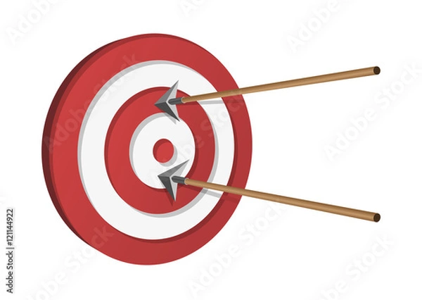 Fototapeta Arrows Hitting A Target